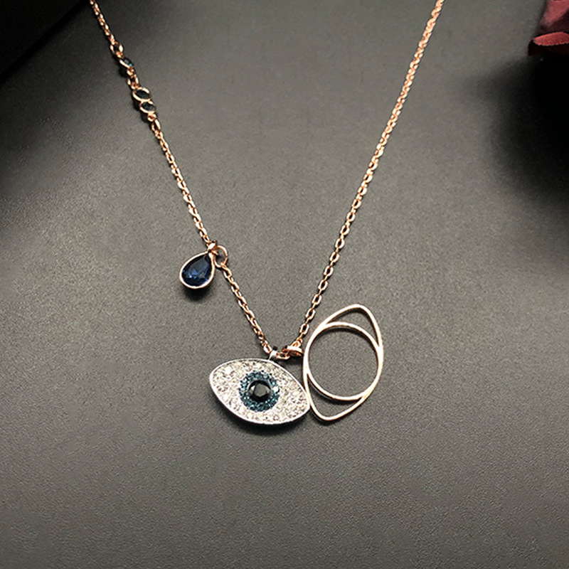 Devil&#039;s Eye Necklace with Swarovski Elements, Shijia Swan Girls&#039; Clavicle Chain Bracelet, Jingdong Delivery