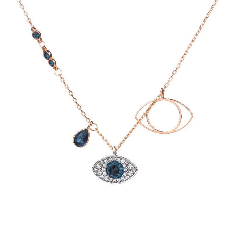 Devil&#039;s Eye Necklace with Swarovski Elements, Shijia Swan Girls&#039; Clavicle Chain Bracelet, Jingdong Delivery