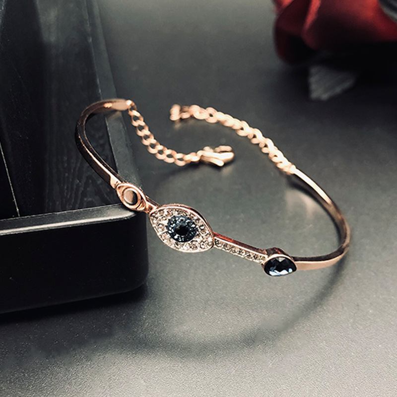 Devil&#039;s Eye Necklace with Swarovski Elements, Shijia Swan Girls&#039; Clavicle Chain Bracelet, Jingdong Delivery