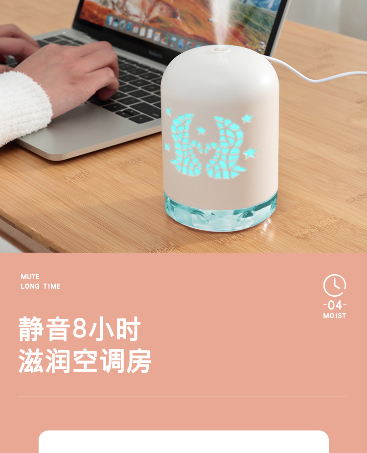 Cross-Border Hot Selling Swan Humidifier Mini Car Humidifier Desktop Office Hydrating Instrument Home Bed Head Humidifier