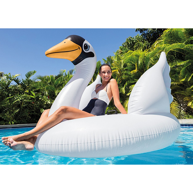 INTX Summer Inflatable Creative Swan Floating Mat Swimming Pool Seaside Floating Bed Mount Children's Water Toys 56287 INTX Summer Inflatable Creative Swan Floating Mat Swimming Pool Seaside Floating Bed Mount Children's Water Toys 56287