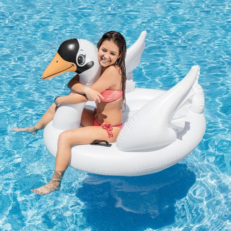 INTX Summer Inflatable Creative Swan Floating Mat Swimming Pool Seaside Floating Bed Mount Children's Water Toys 56287 INTX Summer Inflatable Creative Swan Floating Mat Swimming Pool Seaside Floating Bed Mount Children's Water Toys 56287