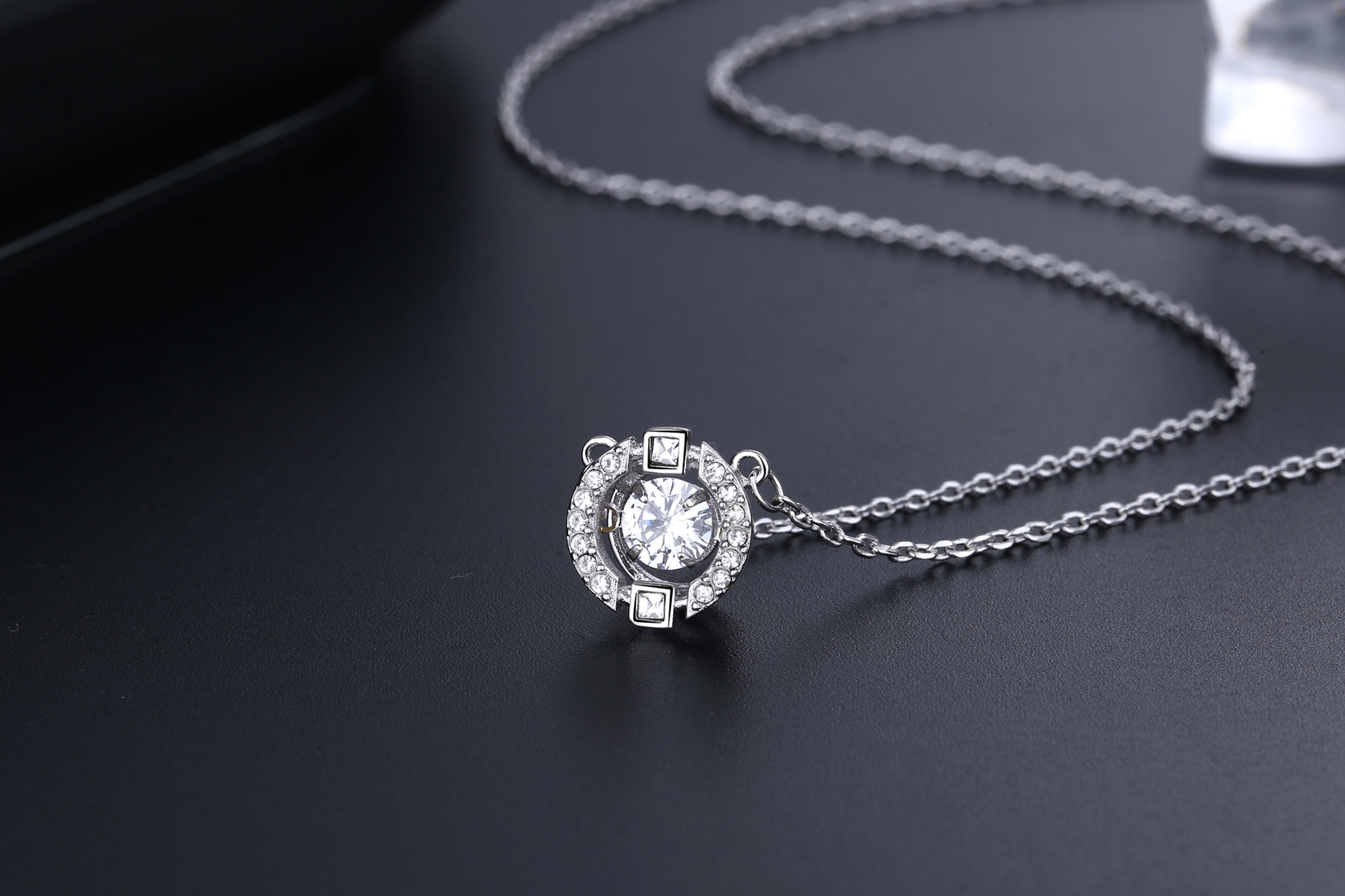 With Swarovski Element Style Crystal Smart Necklace Female Pulsatile Heart Shijia Swan Set Chain With Swarovski Element Style Crystal Smart Necklace Female Pulsatile Heart Shijia Swan Set Chain