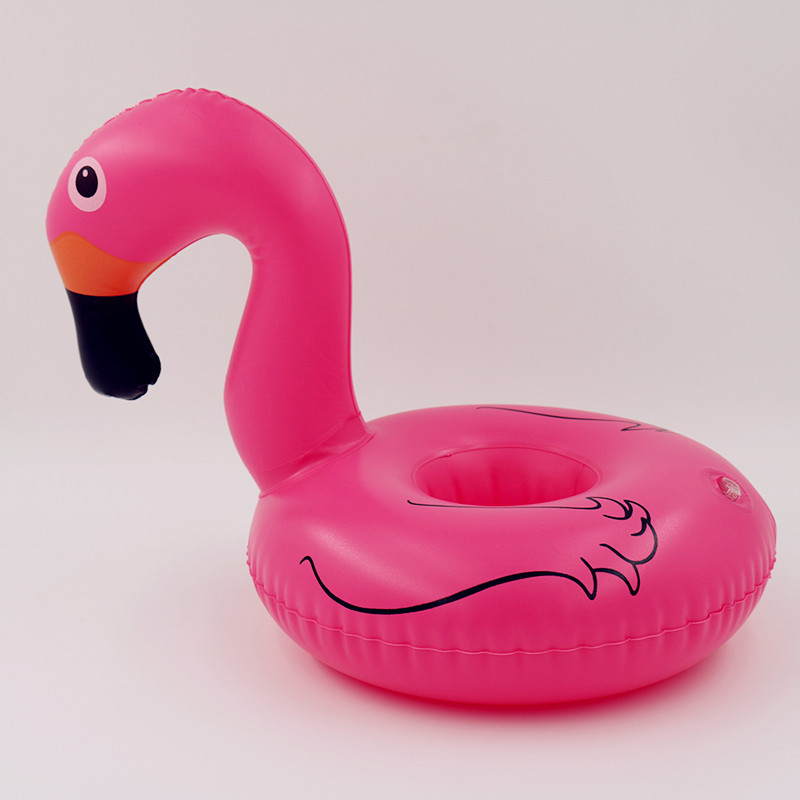 Manufacturers spot ins hot selling black and white Swan cup holder inflatable water coaster floating drink coaster