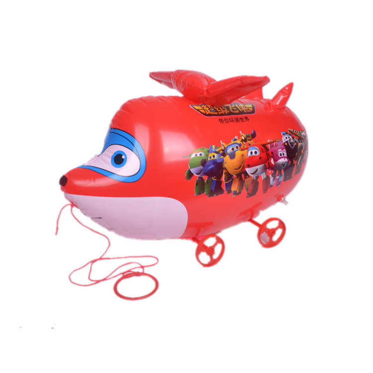 Children&#039;s Inflatable Cartoon Toy Stall Night Market Square Inflatable Animal Trolley Cable Tiger Chicken Swan