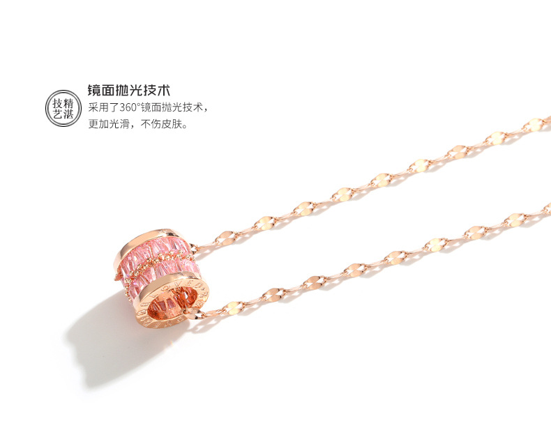  Swan Necklace Internet Celebrity Ins Socialite Style Rose Gold Titanium Steel Pendant Best-Seller on Douyin