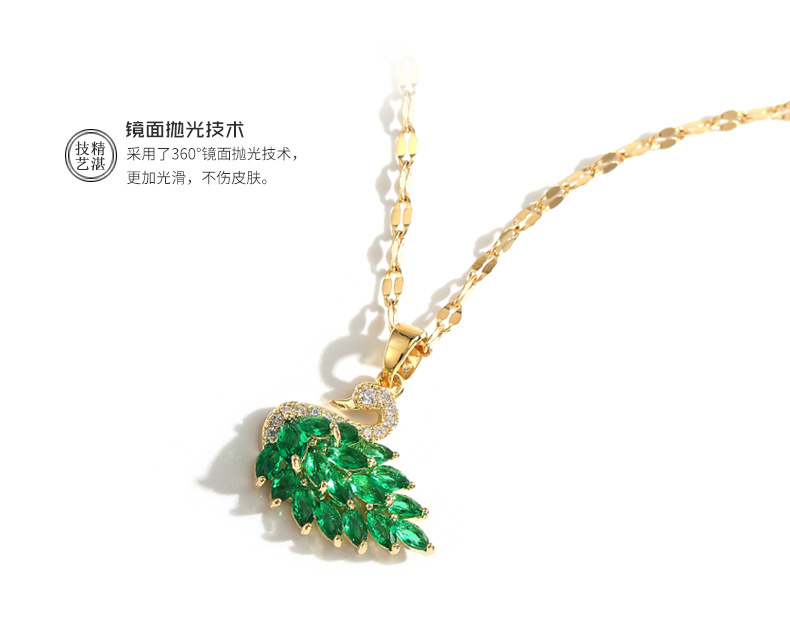 Swan Necklace Internet Celebrity Ins Socialite Style Rose Gold Titanium Steel Pendant Best-Seller on Douyin Swan Necklace Internet Celebrity Ins Socialite Style Rose Gold Titanium Steel Pendant Best-Seller on Douyin