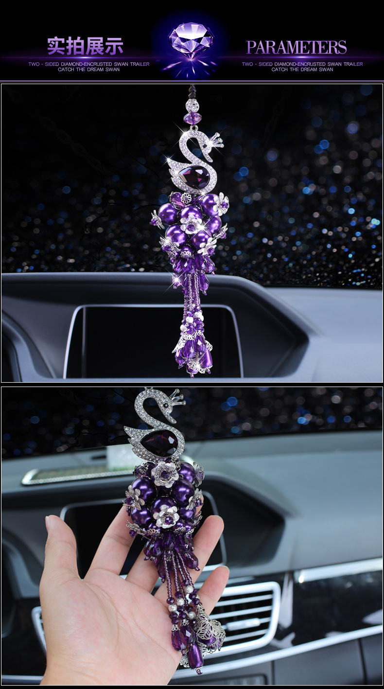 Hanging Ornament Crystal DoubleSided Swan Pendant HighGrade Rhinestone Swan Pearl Pendant Handmade Jewelry Manufacturer Hanging Ornament Crystal DoubleSided Swan Pendant HighGrade Rhinestone Swan Pearl Pendant Handmade Jewelry Manufacturer