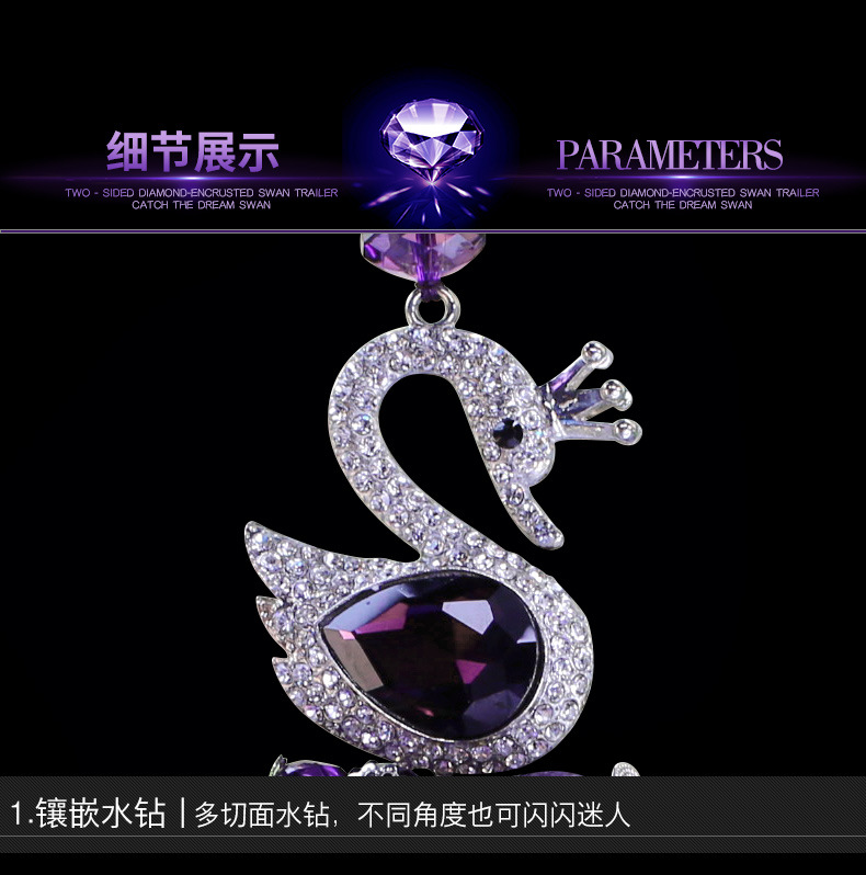 Hanging Ornament Crystal DoubleSided Swan Pendant HighGrade Rhinestone Swan Pearl Pendant Handmade Jewelry Manufacturer Hanging Ornament Crystal DoubleSided Swan Pendant HighGrade Rhinestone Swan Pearl Pendant Handmade Jewelry Manufacturer