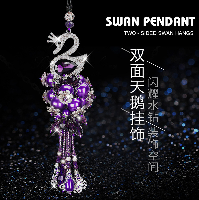 Hanging Ornament Crystal DoubleSided Swan Pendant HighGrade Rhinestone Swan Pearl Pendant Handmade Jewelry Manufacturer Hanging Ornament Crystal DoubleSided Swan Pendant HighGrade Rhinestone Swan Pearl Pendant Handmade Jewelry Manufacturer