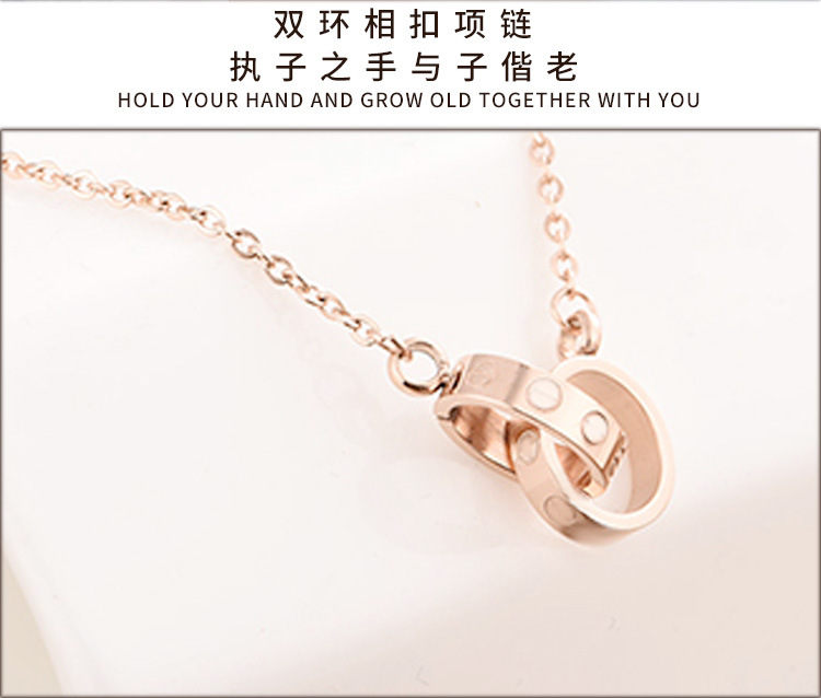 Same Style Internet Celebrity FourLeaf Clover Pendant Titanium Steel Necklace Female Swan Clavicle Chain Letter Necklace Same Style Internet Celebrity FourLeaf Clover Pendant Titanium Steel Necklace Female Swan Clavicle Chain Letter Necklace