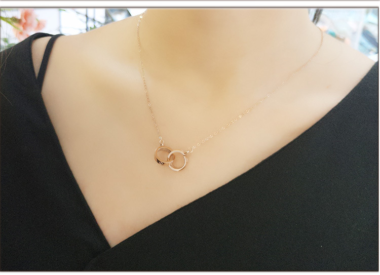 Same Style Internet Celebrity FourLeaf Clover Pendant Titanium Steel Necklace Female Swan Clavicle Chain Letter Necklace Same Style Internet Celebrity FourLeaf Clover Pendant Titanium Steel Necklace Female Swan Clavicle Chain Letter Necklace