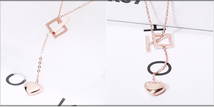 Same Style Internet Celebrity FourLeaf Clover Pendant Titanium Steel Necklace Female Swan Clavicle Chain Letter Necklace Same Style Internet Celebrity FourLeaf Clover Pendant Titanium Steel Necklace Female Swan Clavicle Chain Letter Necklace