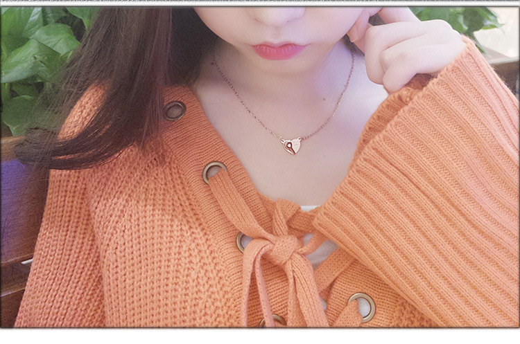 Same Style Internet Celebrity FourLeaf Clover Pendant Titanium Steel Necklace Female Swan Clavicle Chain Letter Necklace Same Style Internet Celebrity FourLeaf Clover Pendant Titanium Steel Necklace Female Swan Clavicle Chain Letter Necklace