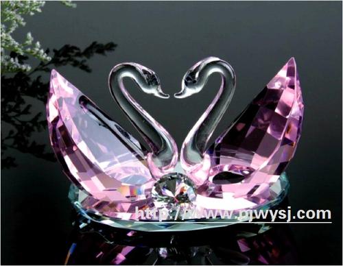 Creative wedding gift Crystal Swan Crystal Swan Swan crystal ornaments