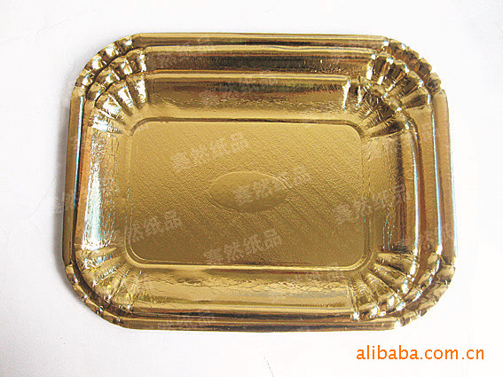 Disposable thickened gold paper plate paper plate wedding party barbecue with a tray steak lamb chops manufacturers direct Disposable thickened gold paper plate paper plate wedding party barbecue with a tray steak lamb chops manufacturers direct