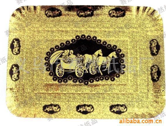 Disposable thickened gold paper plate paper plate wedding party barbecue with a tray steak lamb chops manufacturers direct Disposable thickened gold paper plate paper plate wedding party barbecue with a tray steak lamb chops manufacturers direct