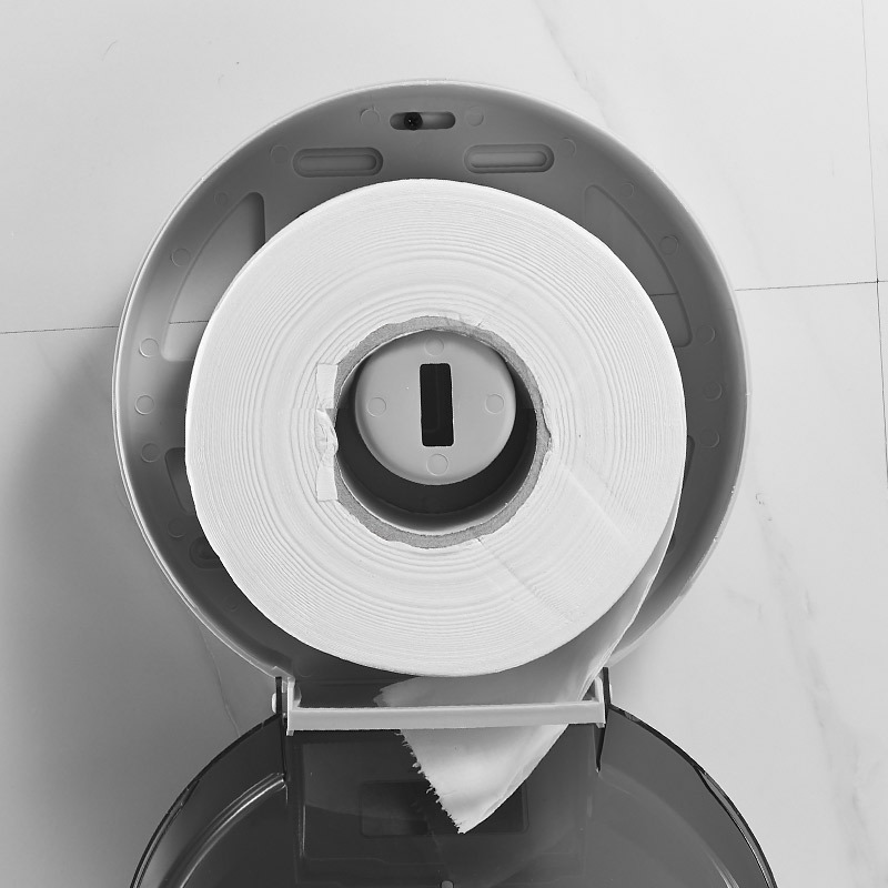 Hotel Toilet Large Roll Paper Box Wall-Mounted Large Plate Paper Box Toilet Chart Drum Punch-Free Toilet Paper Holder Tissue Box