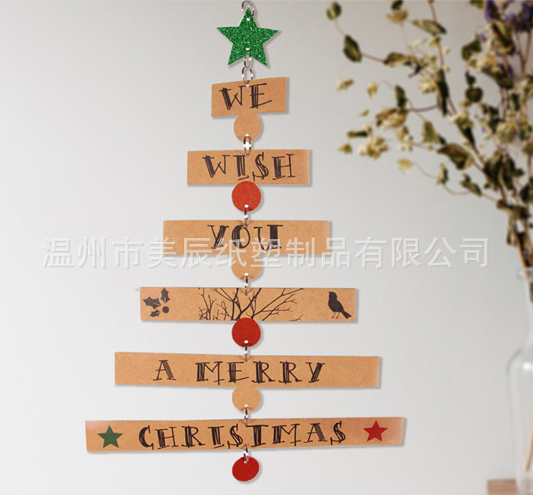 Christmas Tree Decoration Paper Letter String Christmas Tree with Stars Letter round Plate String Latte Art Ribbon Christmas Tree Decoration Paper Letter String Christmas Tree with Stars Letter round Plate String Latte Art Ribbon