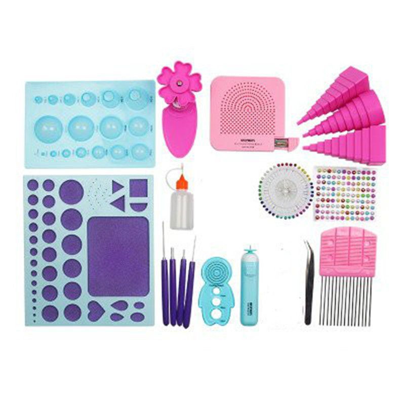 Paper Quilling Tool Set Winding Plate Bump Wave Style Shaper Paper Quilling Set Paper Quilling Boxed Electric Paper-Rolling Pen
