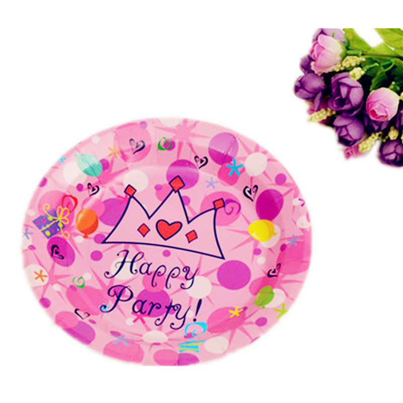 Birthday party supplies 7 inch polka dot paper plate Korean version wave point cake plate party disposable barbecue dinner plate Birthday party supplies 7 inch polka dot paper plate Korean version wave point cake plate party disposable barbecue dinner plate