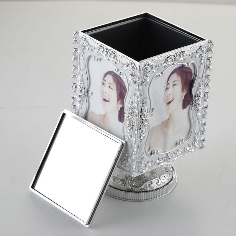 Factory Wholesale Creative Rotational Clockwork Photo Frame Music Box 5-Inch Gift Photo Frame Combined Table Photo Box