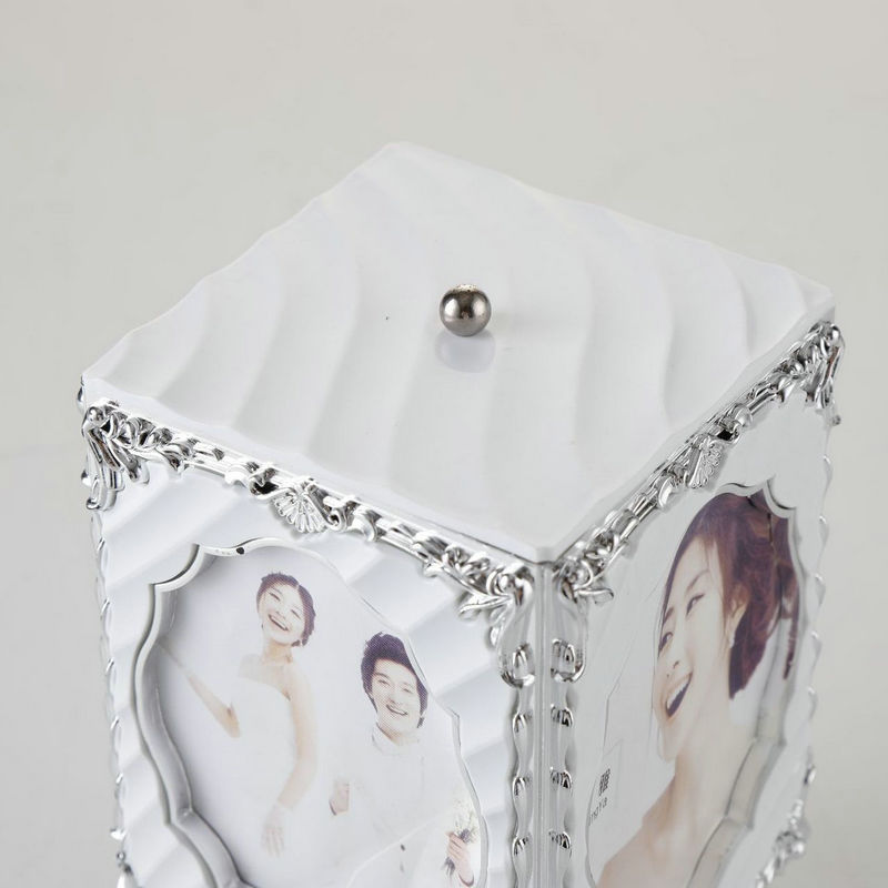 Factory Wholesale Creative Rotational Clockwork Photo Frame Music Box 5-Inch Gift Photo Frame Combined Table Photo Box