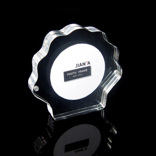 European folding double round plexiglass acrylic photo frame gift wholesale gift can be customized