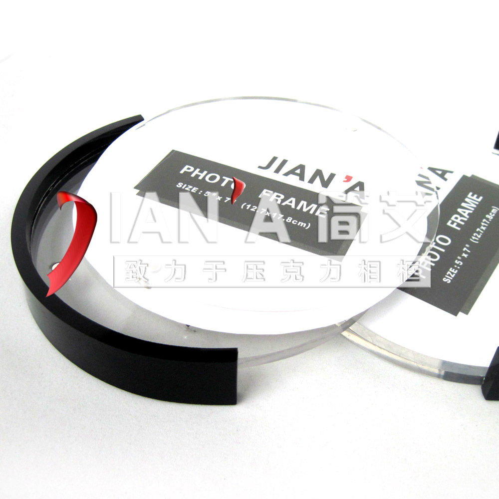 European folding double round plexiglass acrylic photo frame gift wholesale gift can be customized