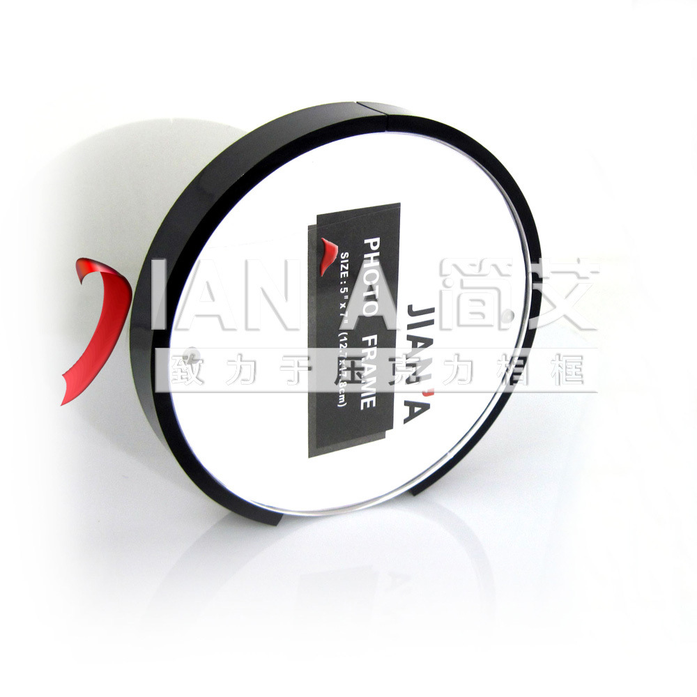 European folding double round plexiglass acrylic photo frame gift wholesale gift can be customized