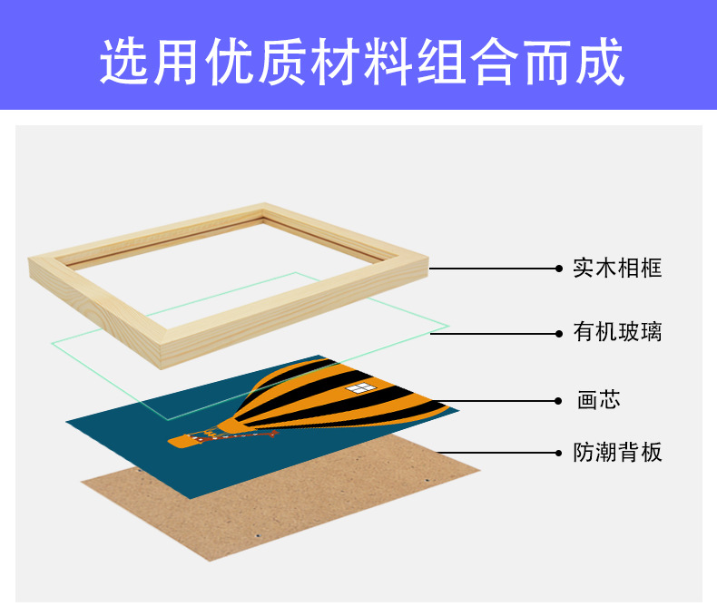 Puzzle Photo Frame 8 K4k Wall Hanging Picture Frame Table Solid Wood Photo Frame A3 A4 Factory Wholesale Wooden Photo Frame Printed Logo