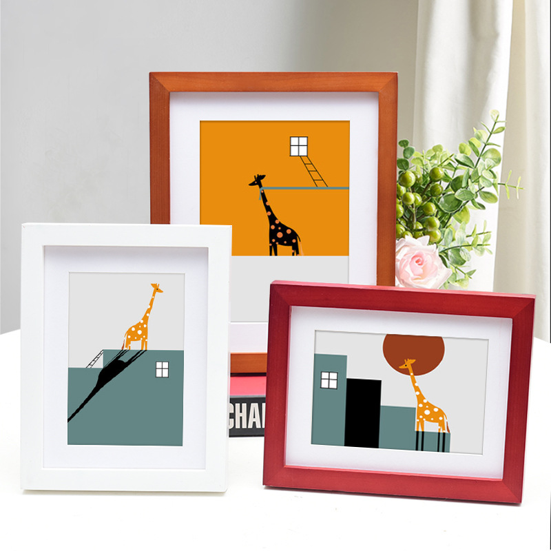Puzzle Photo Frame 8 K4k Wall Hanging Picture Frame Table Solid Wood Photo Frame A3 A4 Factory Wholesale Wooden Photo Frame Printed Logo