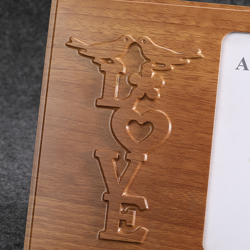 European-Style Minimalist Creative Table Wall Cabinet Decoration Rectangular Wooden Bracket Photo Frame Picture Can Be Customized Factory Wholesale