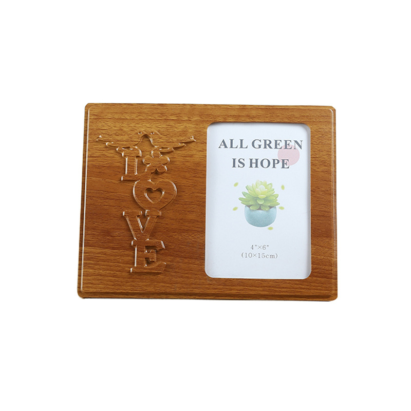 European-Style Minimalist Creative Table Wall Cabinet Decoration Rectangular Wooden Bracket Photo Frame Picture Can Be Customized Factory Wholesale