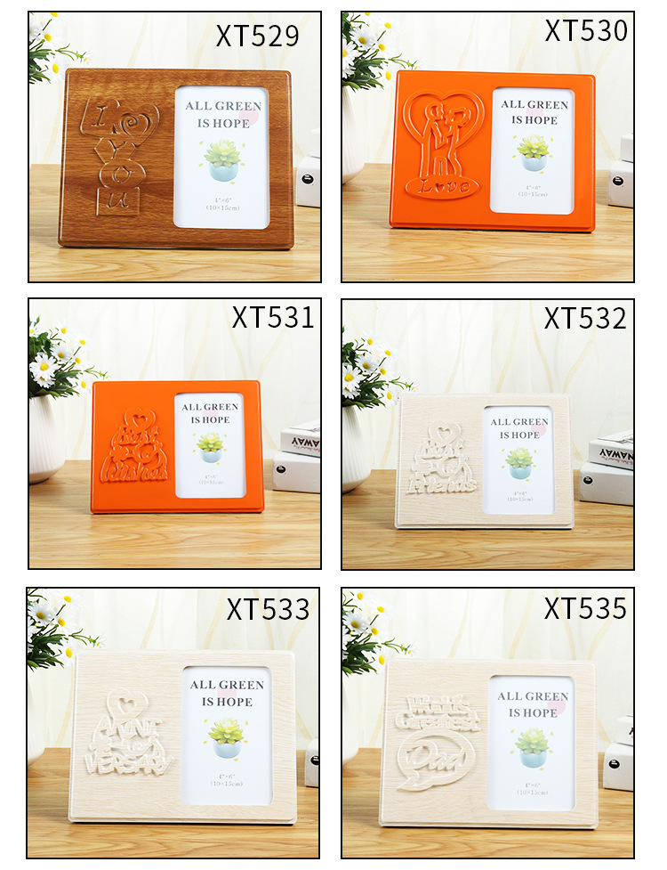 European-Style Minimalist Creative Table Wall Cabinet Decoration Rectangular Wooden Bracket Photo Frame Picture Can Be Customized Factory Wholesale