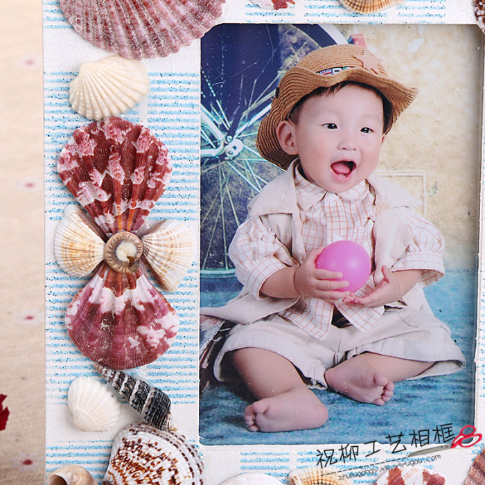 Shell photo frame Mediterranean style home furnishing decorations frame can be mixed color Shell photo frame Mediterranean style home furnishing decorations frame can be mixed color