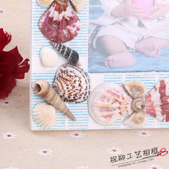 Shell photo frame Mediterranean style home furnishing decorations frame can be mixed color Shell photo frame Mediterranean style home furnishing decorations frame can be mixed color