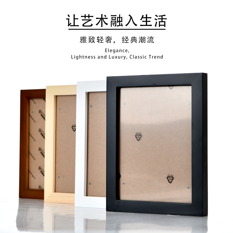 Photo Frame 5-Inch 6-Inch 7-Inch 8-Inch 10-Inch A4a3 Photo Frame Picture Frame Manufacturers Supply Creative Wooden Photo Frame