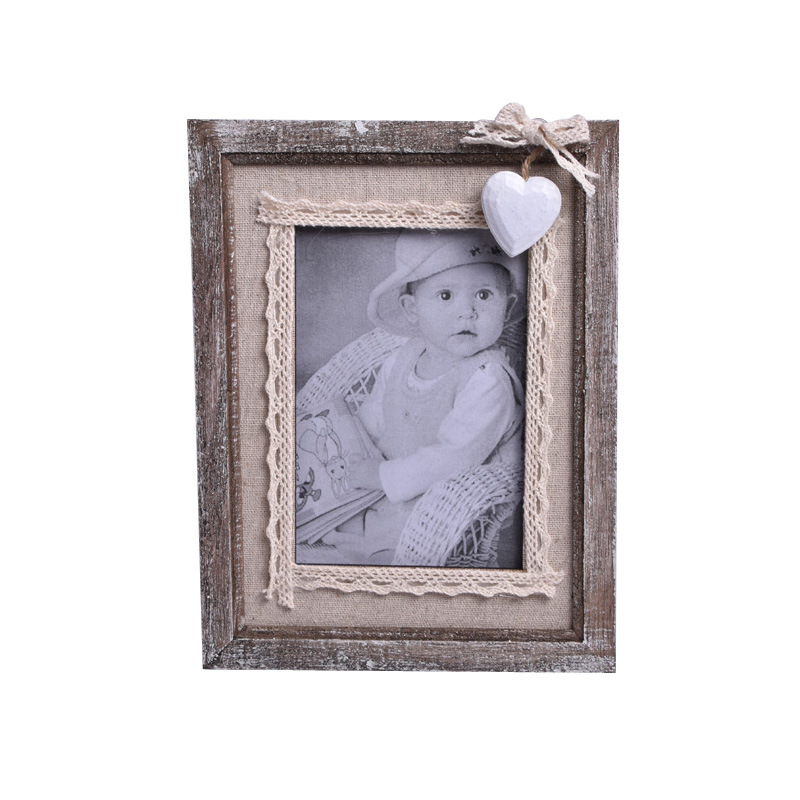 American-Style Old Wooden Photo Frame Creative Photo Frame Loungewear Decoration Studio Wooden Craftwork Decoration