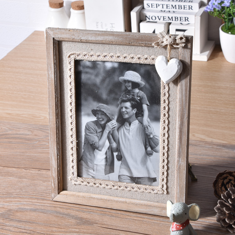 American-Style Old Wooden Photo Frame Creative Photo Frame Loungewear Decoration Studio Wooden Craftwork Decoration American-Style Old Wooden Photo Frame Creative Photo Frame Loungewear Decoration Studio Wooden Craftwork Decoration