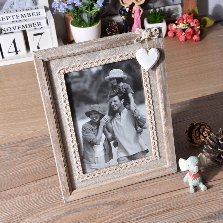 American-Style Old Wooden Photo Frame Creative Photo Frame Loungewear Decoration Studio Wooden Craftwork Decoration American-Style Old Wooden Photo Frame Creative Photo Frame Loungewear Decoration Studio Wooden Craftwork Decoration