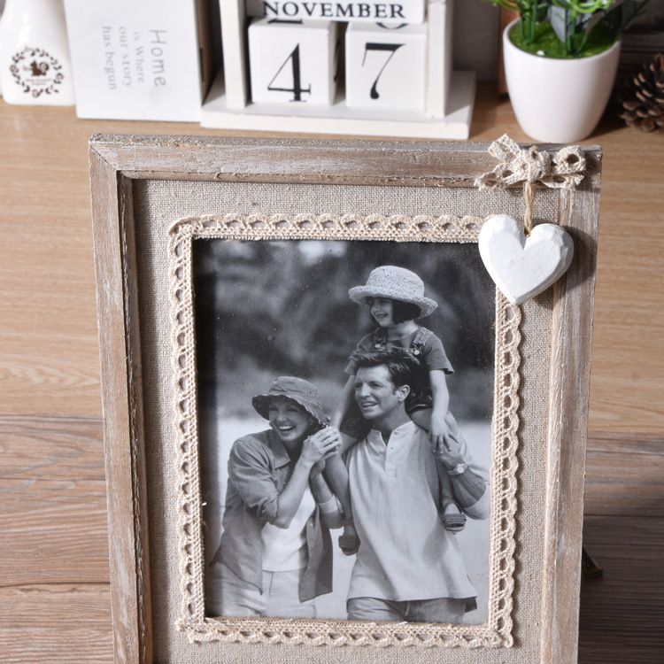 American-Style Old Wooden Photo Frame Creative Photo Frame Loungewear Decoration Studio Wooden Craftwork Decoration American-Style Old Wooden Photo Frame Creative Photo Frame Loungewear Decoration Studio Wooden Craftwork Decoration