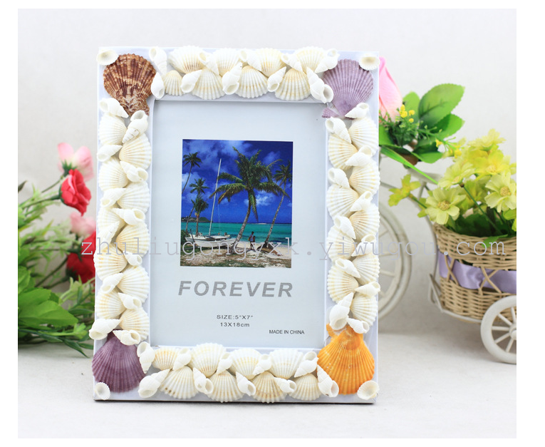 Burst section! Natural shell photo frame photo frame creative holiday gift Yiwu factory direct wholesale