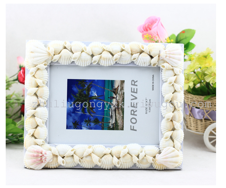 Burst section! Natural shell photo frame photo frame creative holiday gift Yiwu factory direct wholesale