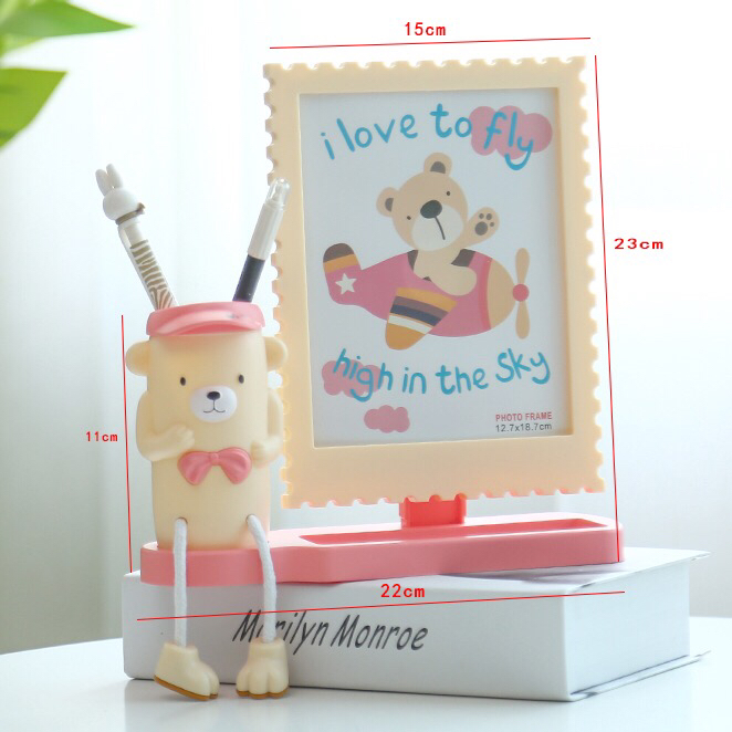 Children's Photo Frame Haotao Photo Frame HT-TF2310 Hanging Foot Bear 7-Inch Pen Holder (2 Colors) Children's Photo Frame Haotao Photo Frame HT-TF2310 Hanging Foot Bear 7-Inch Pen Holder (2 Colors)