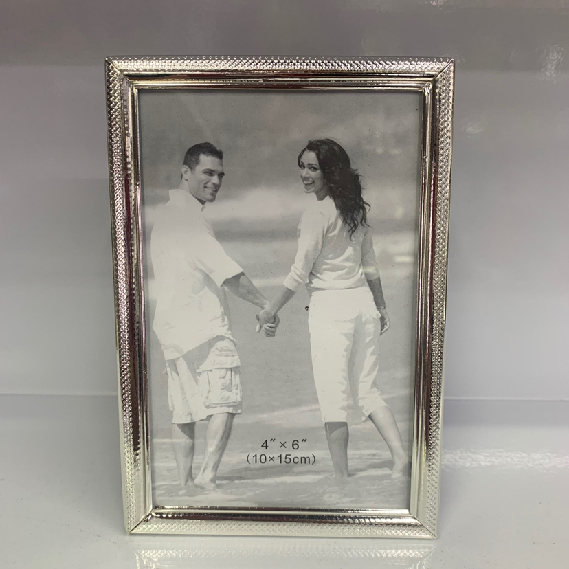 Grinding Pattern Iron Plating Silver Glass Creative Decoration Photo Home Decorative Gift Crafts Metal Photo Frame