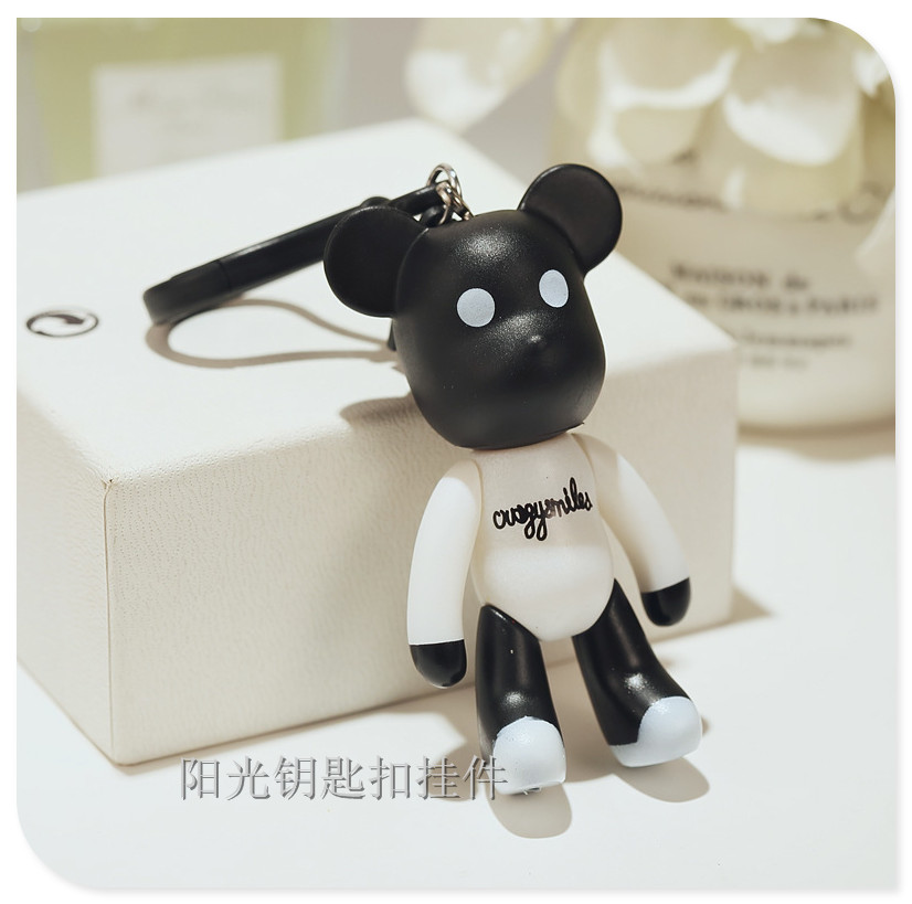 Bear key ring pendant creative bag cartoon violence violence bear pendant Keychain car personality factory wholesale