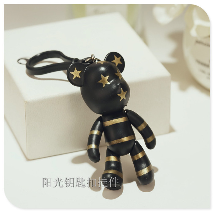 Bear key ring pendant creative bag cartoon violence violence bear pendant Keychain car personality factory wholesale
