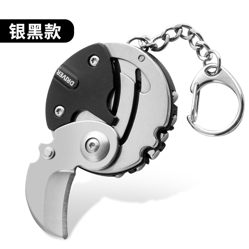 Mini Coin Knife Outdoor Knife Self-Defense Portable Knife Folding Knife Keychain Pendant Multifunction Screw Tools Mini Coin Knife Outdoor Knife Self-Defense Portable Knife Folding Knife Keychain Pendant Multifunction Screw Tools