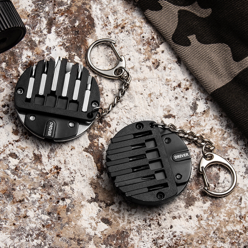 Mini Coin Knife Outdoor Knife Self-Defense Portable Knife Folding Knife Keychain Pendant Multifunction Screw Tools